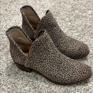 Lucky Brand Leopard Print Ankle Booties